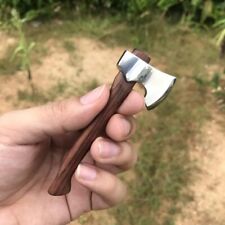 Mini Axe Knife Fixed Blade Hunting Survival Tactical Stainless Steel Wood Handle picture