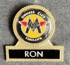 MATCHLESS AJS OWNERS CLUB ENGLAND NAME BADGE VINTAGE MOTORCYCLE LAPEL PIN BADGE picture