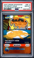 2025 Topps Chrome SpongeBob SquarePants Kelp Reviews Orange /25 #BB-12 PSA 10 picture