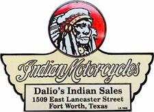 PORCELAIN  INDIAN MOTORCYCLES ENAMEL SIGN  30X22 INCHES DOUBLE SIDED picture