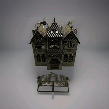 Yankee Candle Halloween Boney Bunch Haunted Mansion House With Raven Gate picture