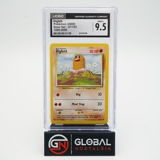 Diglett #47 4th Print Base Set Pokemon 1999-2000 POP 1 CGC 9.5 picture