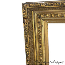 Antique 19th Century Victorian Ornate Gold Gilt Picture Frame Floral gilded picture