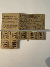 1937 Pre War Basic Mileage Ration Stamps | Philadelphia Pa, | Collectable Antiqu picture