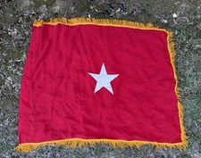 Vintage US Army 1 Star Brigadier General Service Flag Fringed Embroidered Star picture