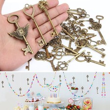 Retro 69-Piece Set: Ornate Vintage Skeleton Key Pendant Necklaces picture