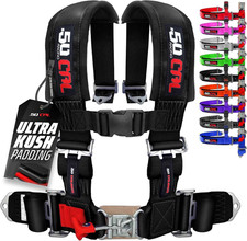 1Pc 50 Cal Black 4 Point Harness 2 Inch Straps, Racing Harness Seat Belt picture