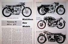 1955 Matchless Models G11 600cc Twin & More - 2-Page Vintage Motorcycle Article picture