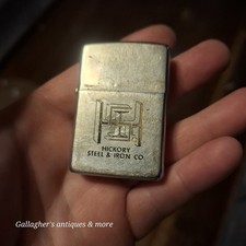 Vintage 1968 Zippo Lighter Hickory Steel Iron Co Advertising North Carolina picture