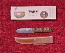 ESEE PR4 Fixed Blade Survival Knife Leather Sheath Black Blade NEW High Quality  picture