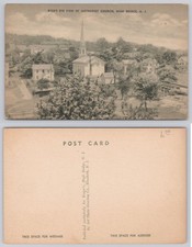 High Bridge NJ Methodist Church Bird's Eye View New Jersey Postcard picture