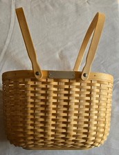 Longaberger Collectors Large Hand Weaved Basket with 2 Handles 2005 picture