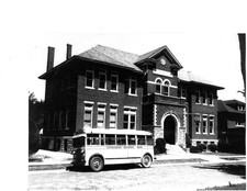 VINTAGE PHOTO FORT SMITH ARKANSAS LUTHERN SCHOOL BUS 1950'S picture