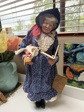 Vintage 1989 One of A Kind Mother Goose Handmade Sculpture Folk Art picture