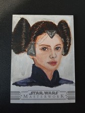 2025 Topps Star Wars Masterwork Padme Amidala  1/1 SSP Sketch Art Jenny Kim Auto picture