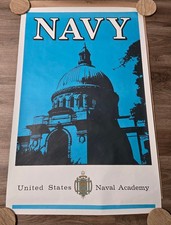 Rare Navy Annapolis US Naval Academy Chapel Dome Lithograph Poster 23