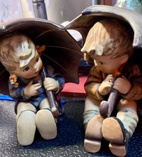 Vintage Hummel Goebel Umbrella Boy and Girl 5