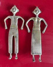 Vintage Mid-Century Modern Brutalist Figural Metal Sculptures - Pair picture