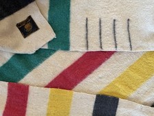 Vintage Early's Witney Point 4 Point Wool Blanket 71x84 England Multicolor picture