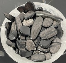1/4 Pound Bag Natural Siver Sheen Hypersthene Stone Pocket Stones picture