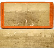 Santee Sioux Indian Agency & Church, Nebraska 1870s SJ Morrow E584 picture