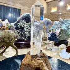 2.75LB  Large Natural Clear White Crystal Obelisk Transparent Quartz Energy. picture
