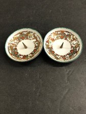 Vintage Mid Century Modern Enamel Metal candle Candlesticks Pair Austria  picture