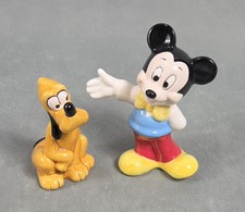 Vintage DISNEY MICKEY & PLUTO Ceramic SALT & PEPPER SHAKERS Malaysia PAIR picture