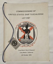 USS Tuscaloosa LST-1187 Commissioning Program & Metal Ceremony Pass Oct 1970 picture