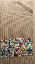 Round 1 x One Piece Promo Cards - Full Set of 10 English + 1 Keychain picture