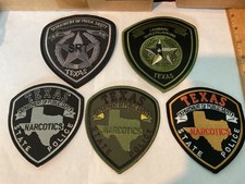 Texas State Collectors law enforcement Full size patch set 5 pieces all new picture