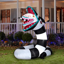 6 FT BEETLEJUICE SAND WORM Airblown Lighted Yard Inflatable picture