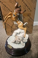 Vintage Giuseppe Armani Disney Bambi and Thumper Figurine 1262C With Box 12