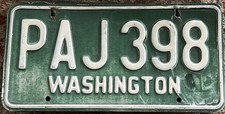 Vintage Original 1958 1959/62 Washington State Truck License Plate Tag # PAJ398 picture