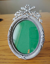 Elias Vintage Artmetal Silver Pewter Ornate Standing Picture Frame 3.5 x 5.5 picture