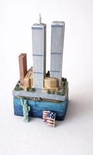 Vintage World Trade Center Hinged Trinket Box Twin Towers Pre 9/11 W/trinkets NY picture
