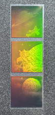 Carlton Vintage 3-D Holograms Space Planets Stickers Sheet - 3 Stickers / Sheet picture
