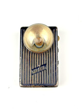 Vintage Palaba Pocket Flashlight 1930s-1950s Art Deco Ribbed Metal Case Czechosl picture