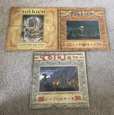 Lot 3 Vintage J.R.R. Tolkien Calendars Lord Of The Rings 1999 2002 2003 1 sealed picture