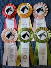 Gibson Bay Hunter Horse Show Ribbons Vintage Awards Equestrian Events 1980's picture
