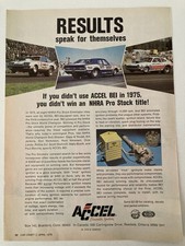 1976 Accel BEI Print Ad Results Speak For Themselves NHRA Pro Stock Title picture