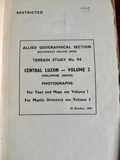 WWII Allied Intelligence Aerial Recon 1944 Central Luzon - General MacArthur picture