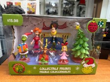 Dr Seuss THE GRINCH COLLECTIBLE FIGURES 6 PIECE SET CHRISTMAS Holiday picture