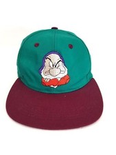 3 x Vintage Grumpy Snow White Seven Dwarfs Snapback Hat Youth flat bill Disney picture
