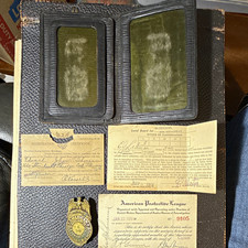 Rare WWI American Protective League Captain Badge & ID Grouping 1918 Lehmann  picture
