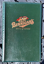 Vintage 1997 Bennigans Restaurant Menu Padded Leatherette Cover Monte Cristo 90s picture