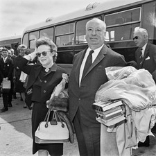 English film director Alfred Hitchcock with his wife screenwriter - Old Photo picture