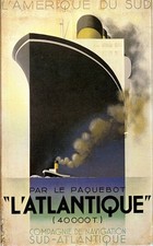 Vintage 1930s 'L'Atlantique' Art Deco Poster by Cassandre ๐ 24x36โ picture