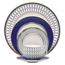 WEDGWOOD RENAISSANCE GOLD/BLUE 5PC SET 5C102100222.NEW IN BOX picture
