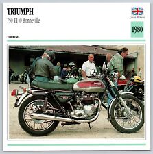Triumph 750 T140 Bonneville  1980 G Britain Edito Service Atlas Motorcycle Card picture